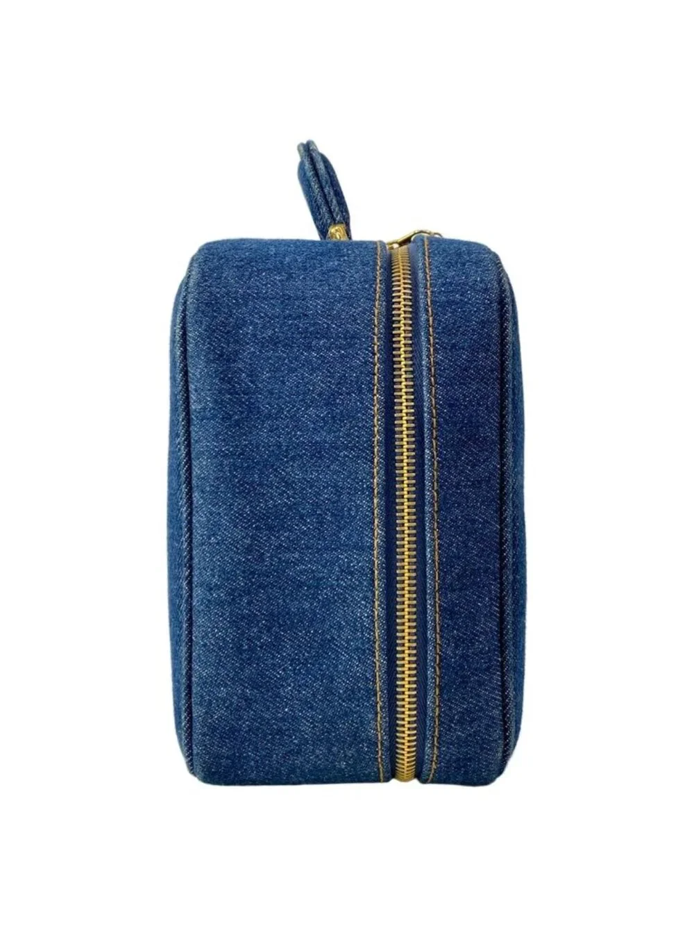 Chanel Vanity Bag Blue CC Logo Gold